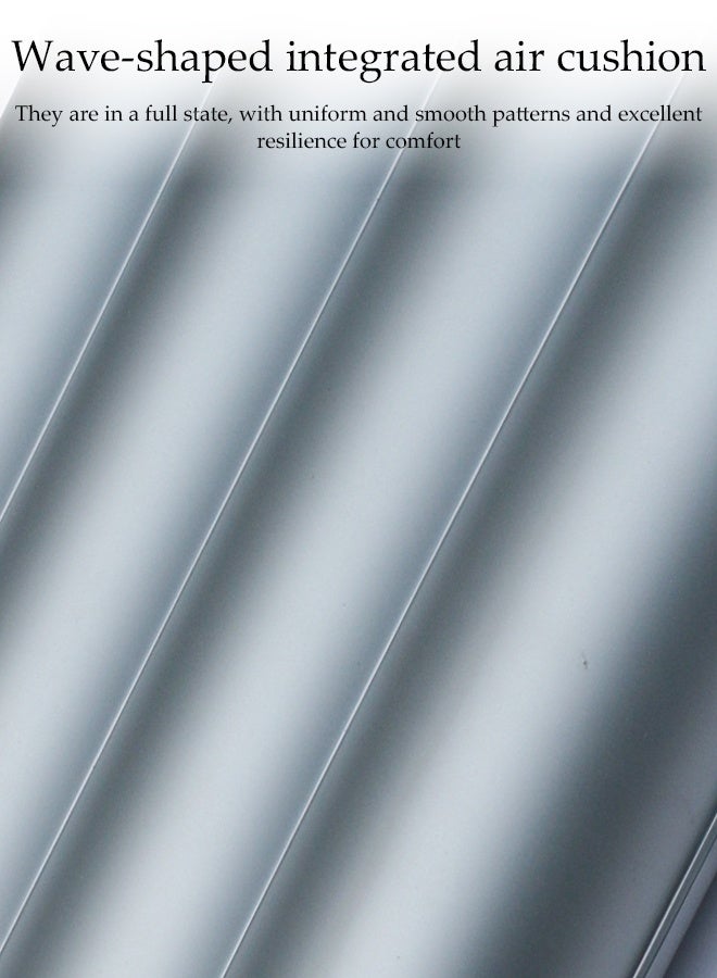 DUNISO Inflatable Travel Pillow，2 in 1 Portable Compressible Waterproof Air Pillow，Ultralight Comfortable Neck Head Support Pillow，for Camping Hiking Office Nap，Silvery - Image 5