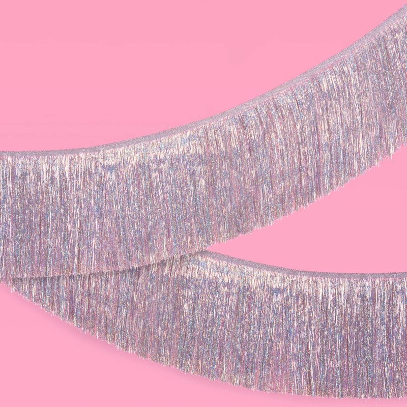 xo Fetti Silver Iridescent Fringe Banner 5 Ft Bachelorette Party Decorations Birthday Party Decor 21st Bday Decor HBD Photo Booth Banner Backdrop