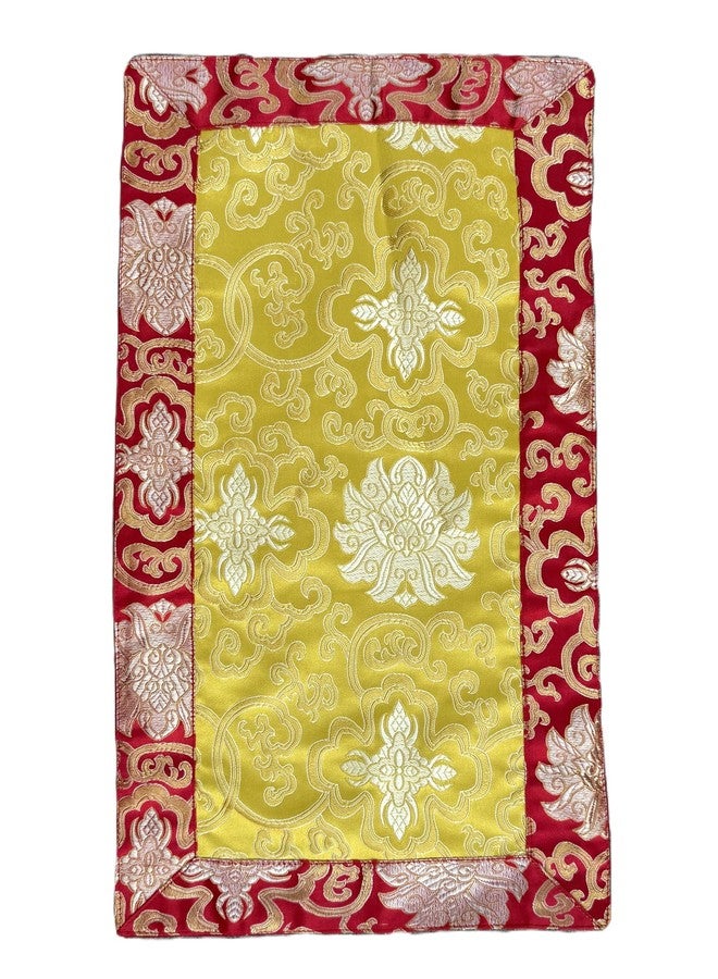 DharmaObjects Tibetan Silk Brocade Table Runner / Shrine Cover / Altar Cloth / Table Cover (20 X 10 Inches) - Image 4