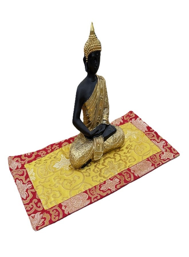 DharmaObjects Tibetan Silk Brocade Table Runner / Shrine Cover / Altar Cloth / Table Cover (20 X 10 Inches) - Image 3