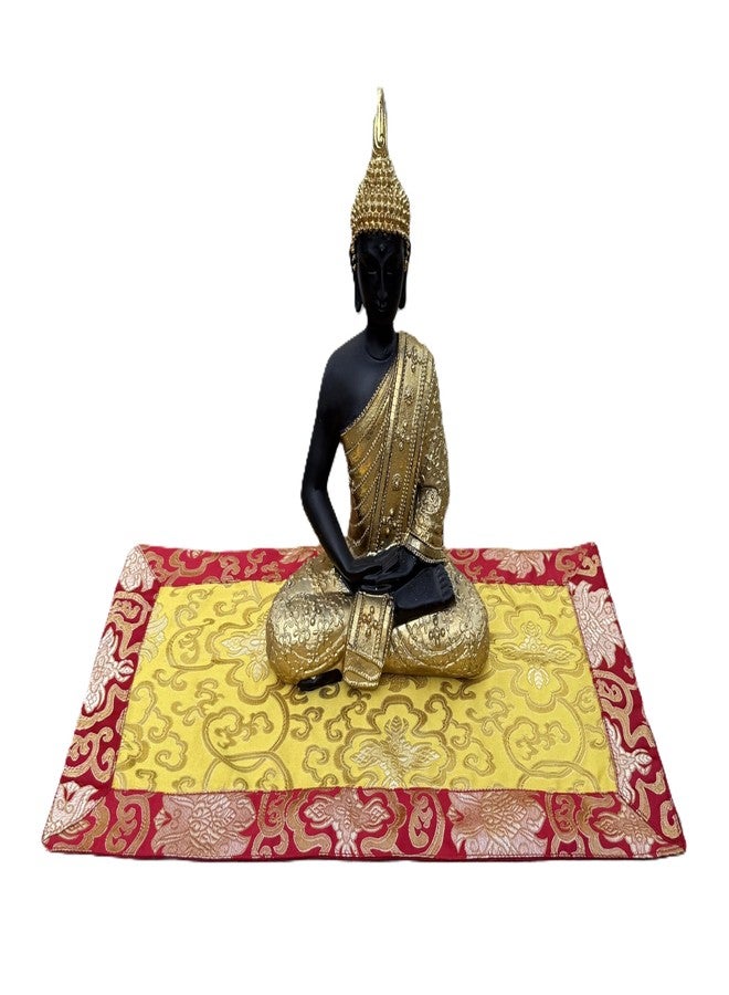 DharmaObjects Tibetan Silk Brocade Table Runner / Shrine Cover / Altar Cloth / Table Cover (20 X 10 Inches) - Image 2