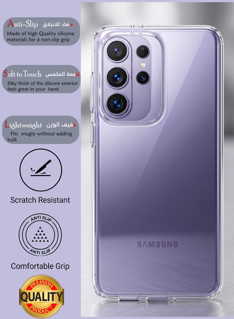 Samsung Galaxy S26 Ultra Premium Case | Premium Silicone Case Cover Designed for Samsung Galaxy S26 Ultra |Samsung Galaxy S26 Ultra Case Camera and Drop Protection Thin Protective Back Cover Case for Samsung Galaxy S26 Ultra - Clear - Image 3