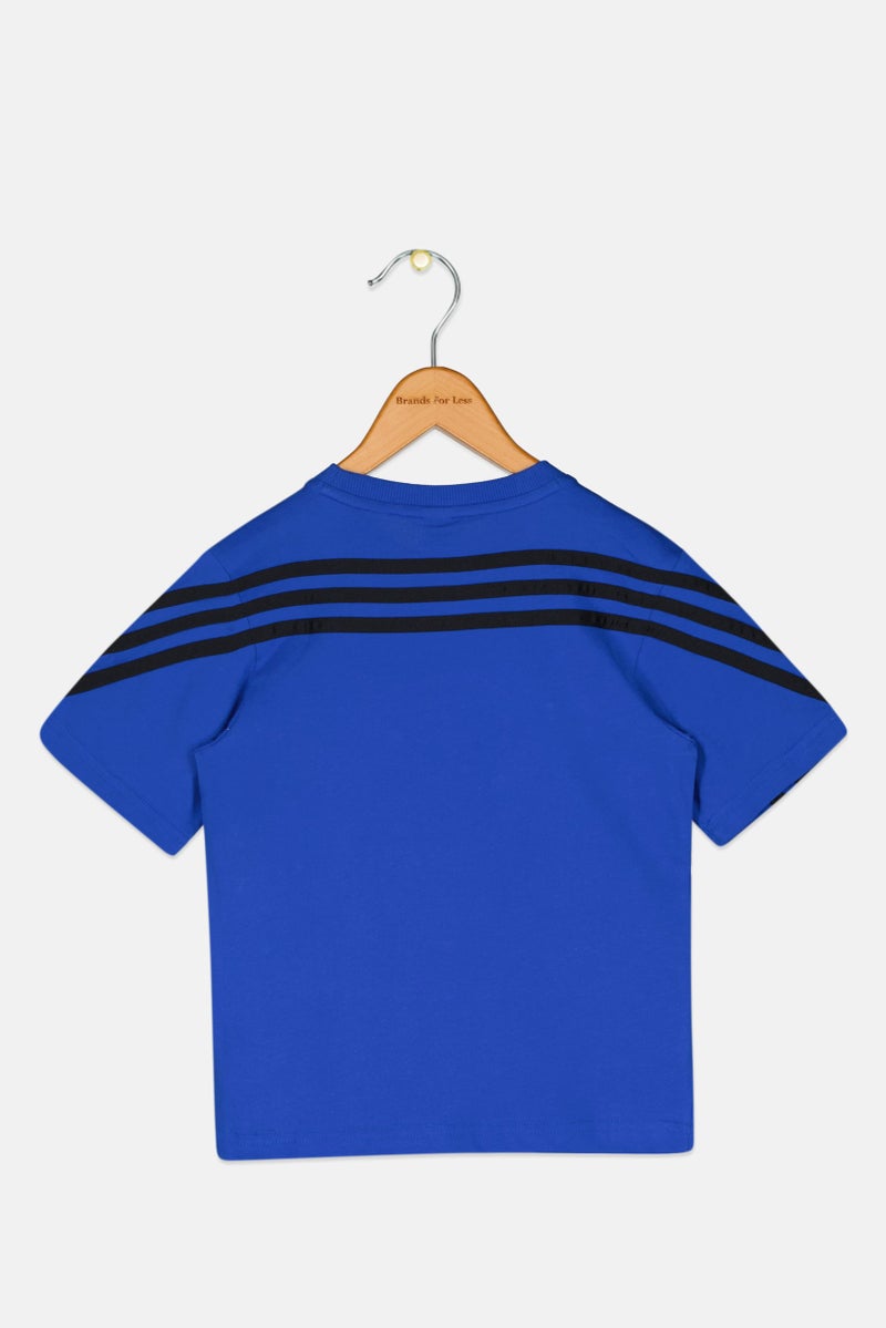 Adidas X Marvel Toddlers Boy Graphic Print Short Sleeve Outdoor T-Shirt, Blue - Image 3