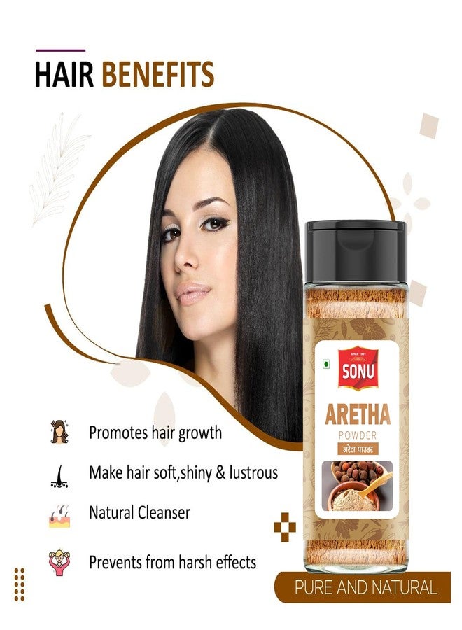 Sonu Aritha Powder for Hair 100gm |Kunkudukai powder, Reethai,Reetha, Ritha, Soapnut, for Hair Growth, Hair wash, Scalp treatment, Skin care - Image 3