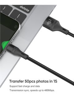 DOIT 3A Nylon Braided Charging/Data Cable [USB to Micro], Fast Data Transmission Sync & Charging Speed upto 480mbps, Universal Compatibility|Strong, Durable and Anti-Winding Cable [150 cm]  - Image 2
