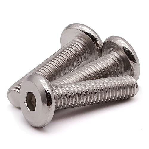 RoyceMart M6 x 10mm (50 Pack) Hex Socket Flat Head Screws, 304 Stainless Steel 18/8, Full Thread Machine Screws for Furniture, 3D Printer, DIY, Machinery - Image 3