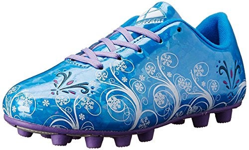Vizari Frost Firm Ground Soccer Shoes for Youth | Graphic Football Shoes for Kids with Comfort & Padded Linings | Durable Cleats for Boys & Girls Perfect for Outdoor Play Blue/Purple - Image 1