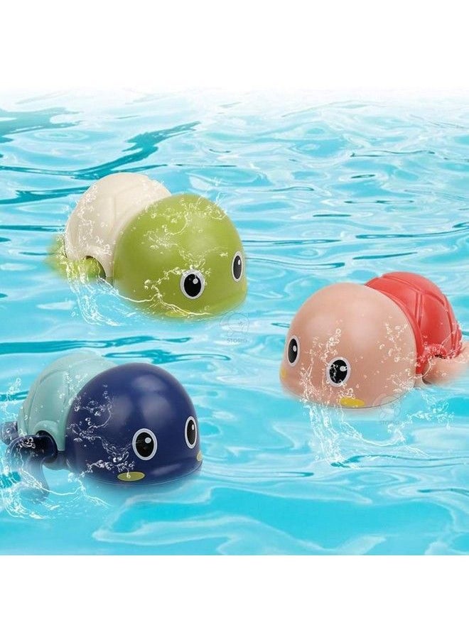 Storio - Cute Swimming Baby Water Bath Toys For Toddlers ; Turtle Toy ; 13 Floating Wind Up Toys For 1 2 3 4 5 Year Old Boy Girl New Born Baby Bathtub Water Toys Preschool Toddler Pool Toys - Image 1
