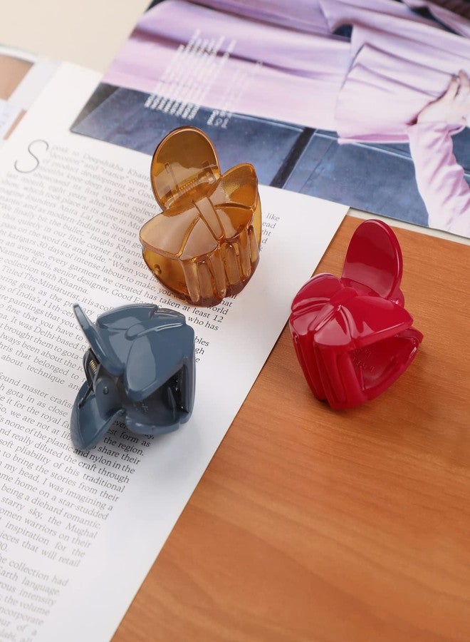 AccessHer Pack of 3 Handcrafted Butterfly Shaped Claw Clips clutcher butterfly tight grip hairpin for women and girls - Image 4