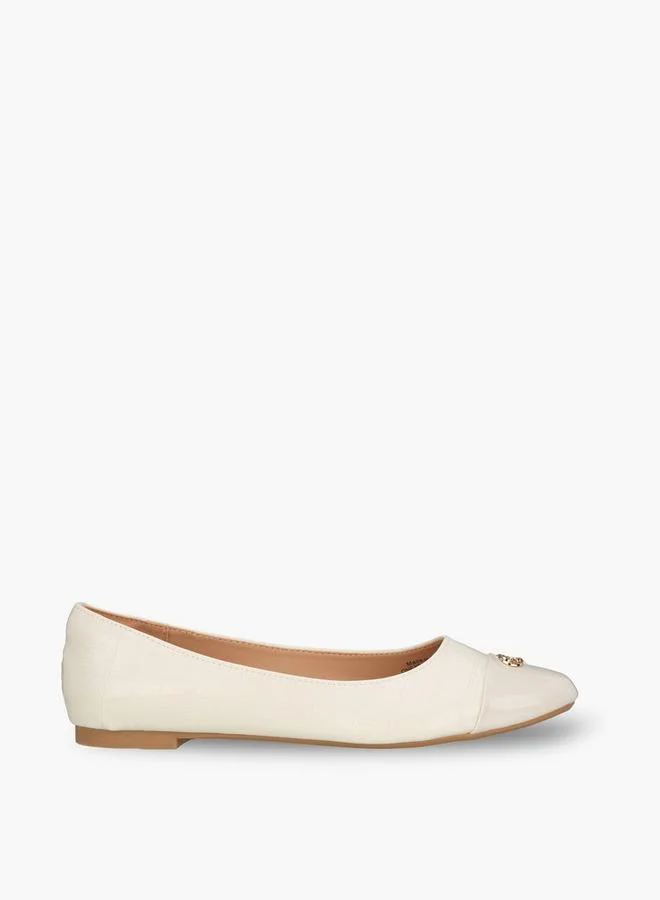 Celeste WHITE Women Textured Ballerina Shoes for Women | Best Price UAE
