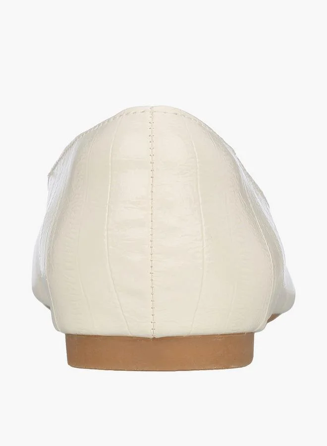 Celeste WHITE Women Textured Ballerina Shoes for Women | Best Price UAE