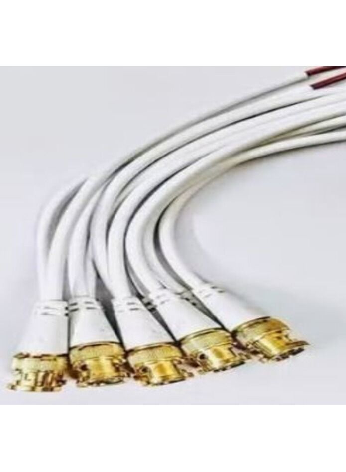 BNC Male Video Connector - White - 10 Pieces - Image 1