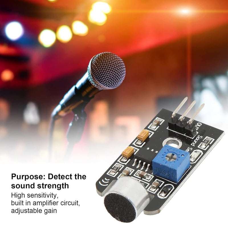 High Sensitivity Adjustable Gain Microphone Sound Sensor Module 5V Analog Output Voice Detection - Image 5