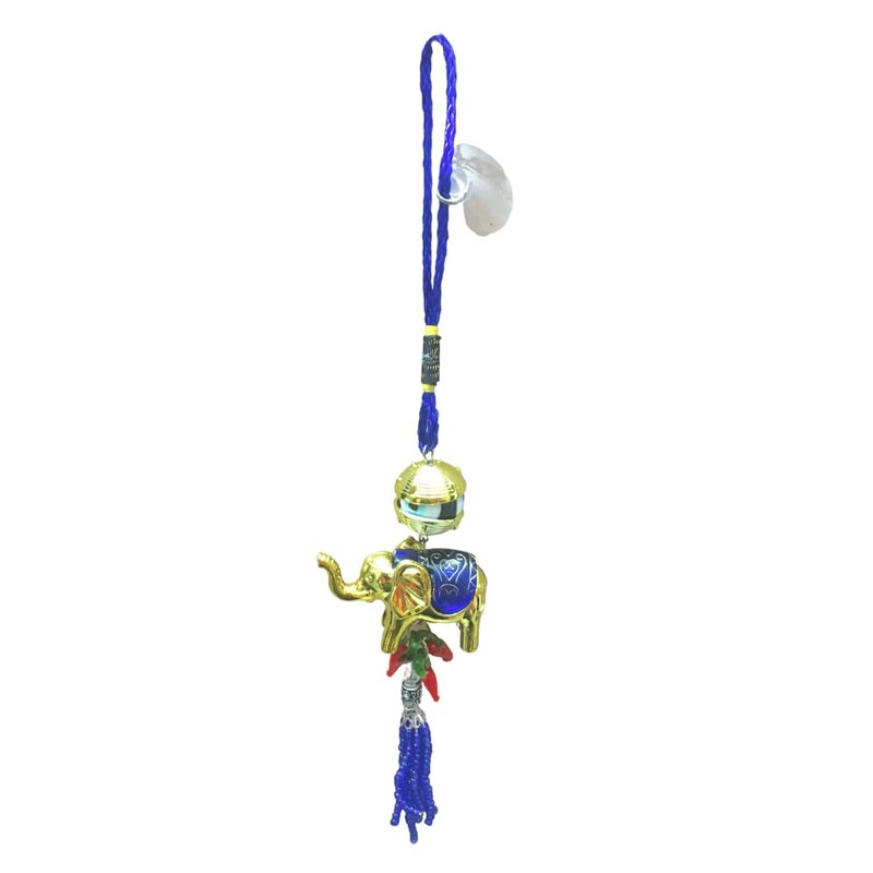 RIPE INDIA RIPE INDIA Single Elephant Evil Eye Hanging for Home Entrance for Car Decoration - Image 1