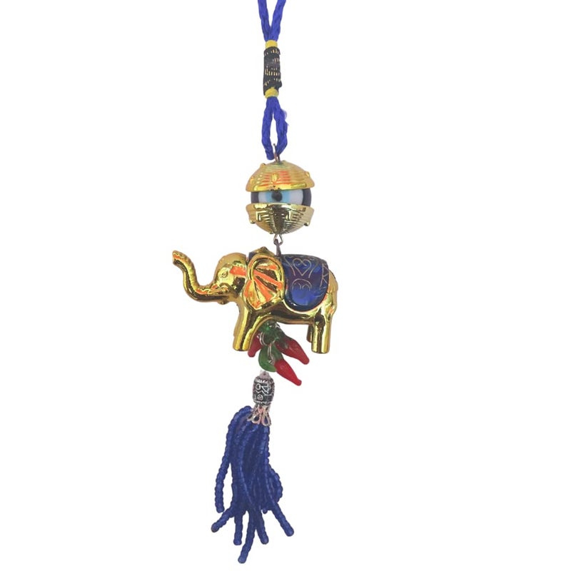 RIPE INDIA RIPE INDIA Single Elephant Evil Eye Hanging for Home Entrance for Car Decoration - Image 4