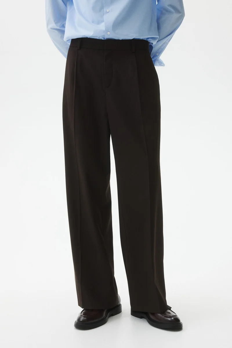 اتش اند ام بنطلون أنيق بقصة واسعة