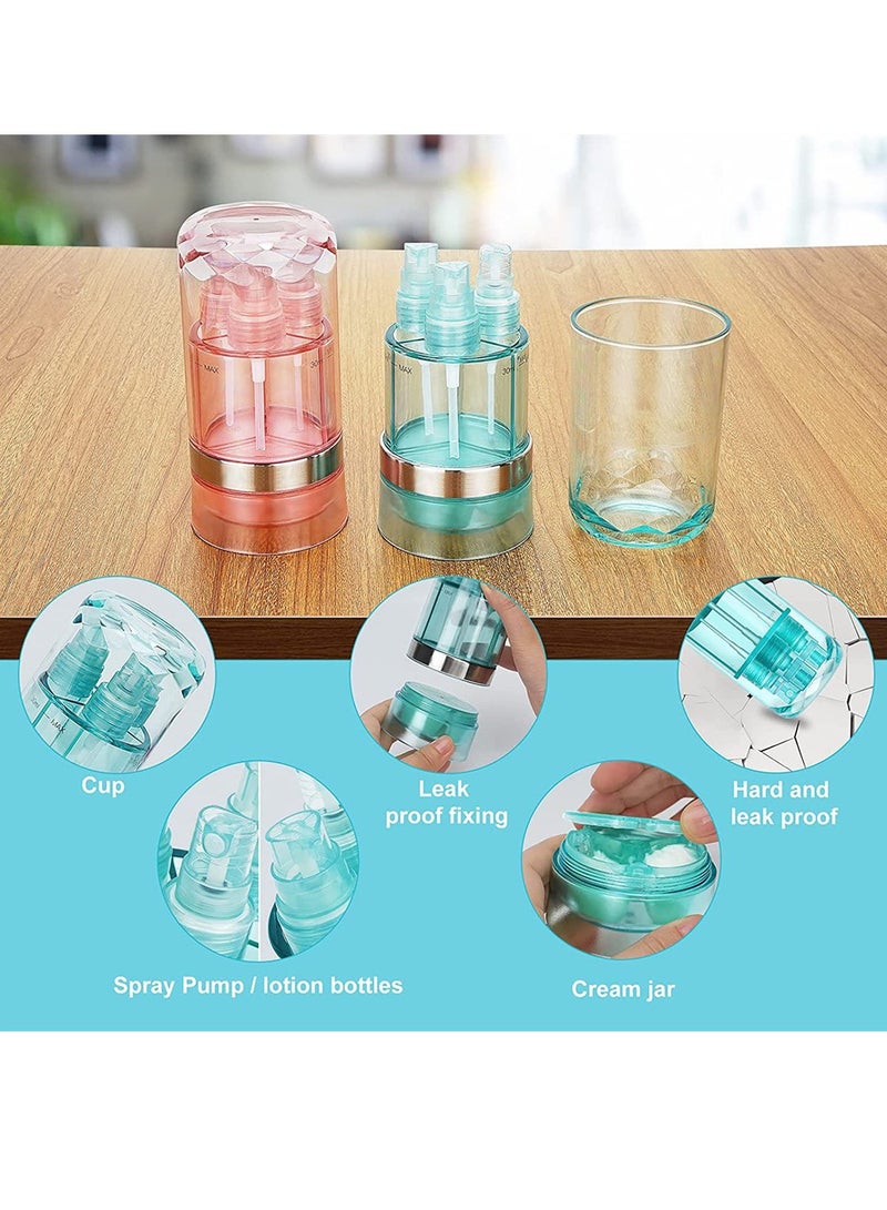 KASTWAVE 6-In-1 Leak Proof Travel Bottles, 3 oz Travel Containers for Travel Size Toiletries, Lotion Bottles, Cream boxes, Shampoo and Conditioner Bottles - Image 3