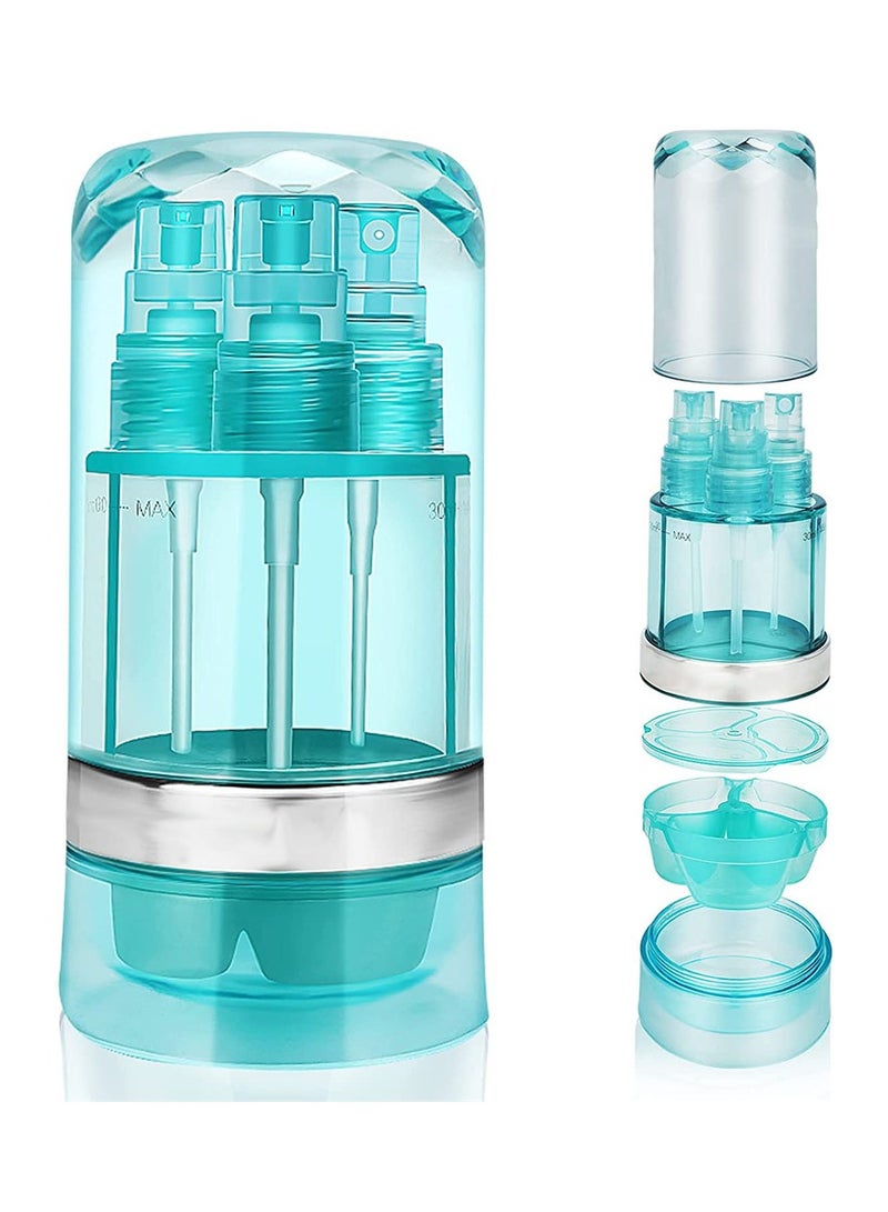 KASTWAVE 6-In-1 Leak Proof Travel Bottles, 3 oz Travel Containers for Travel Size Toiletries, Lotion Bottles, Cream boxes, Shampoo and Conditioner Bottles - Image 1