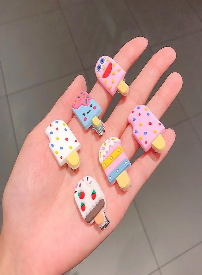 DHANABAPA Cute Cartoon Hair Clips for Girls, Colorful Animal, Fruit & Rainbow Designs, Fun Kids Hair Accessories for Daily or Parties, Adorable Hairpins with Bunny, Strawberry, (10 Pcs - Multi Design) - Image 4