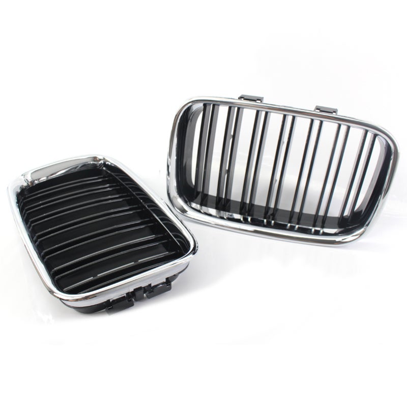Front Kidney Grille: Gloss Black, Lightweight Durable ABS Plastic - No Cutting No Drilling Installation for BMW E36 - Image 2
