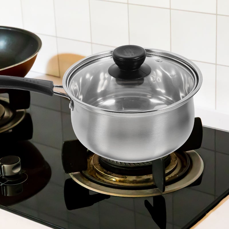 1Pc Sauce Pan Stainless Steel Saucepan Baby Food Cooking Pot Kitchen Cookware - Image 3