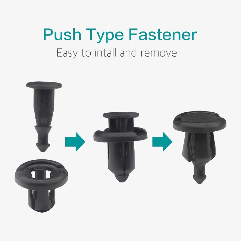 Lantee Bumper Clips for Honda & Acura - 10mm 50 Pieces Push-Type Nylon Fender Flare Fastener Rivet Car Clips for 91503-SZ3-003 - Image 5