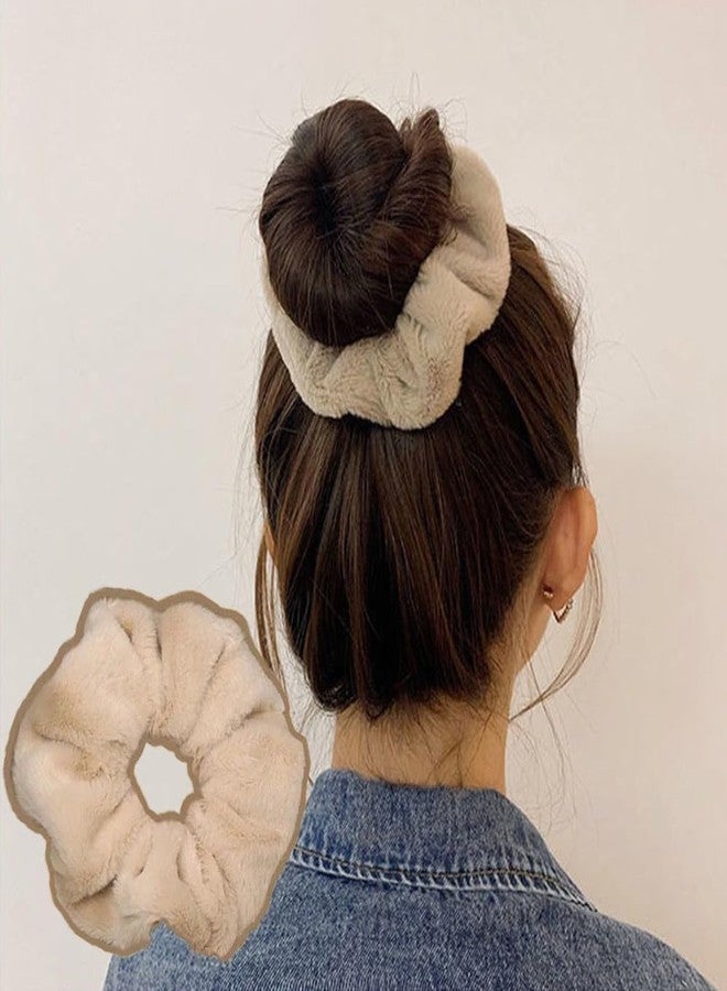 KLIVE Hair Scrunchies Set of 6 for Women with Thick Long Hair, Quick Dry Soft Fabric Hair Ties for Gym Bath Wet Hair, Absorbent Ponytail Holders, Stylish Reusable Hair Bands Multicolor Accessories - Image 2