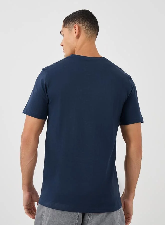 Styli Styli Pack of 5 - Solid Cotton Crew Neck Regular Fit T-Shirt