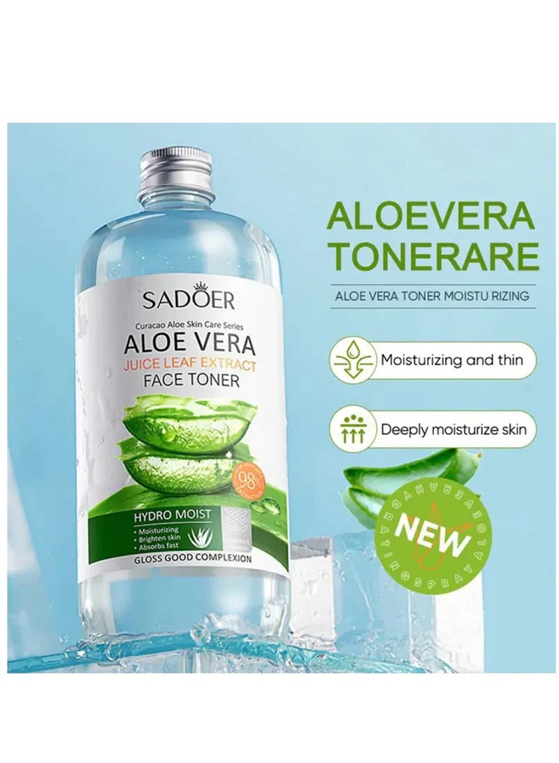 SADOER Tightens Toner Aloe Vera Face Refreshing Moisturizing 500ml - Image 3