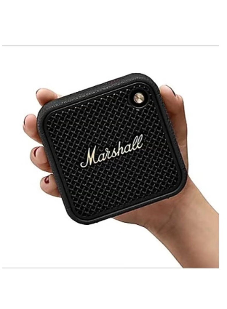 Marshall Willen Bluetooth Speaker, Wireless, 15+ Hours Playtime, Water-Resistent, Quick Charge, Stackable - Brass And Black - Image 3