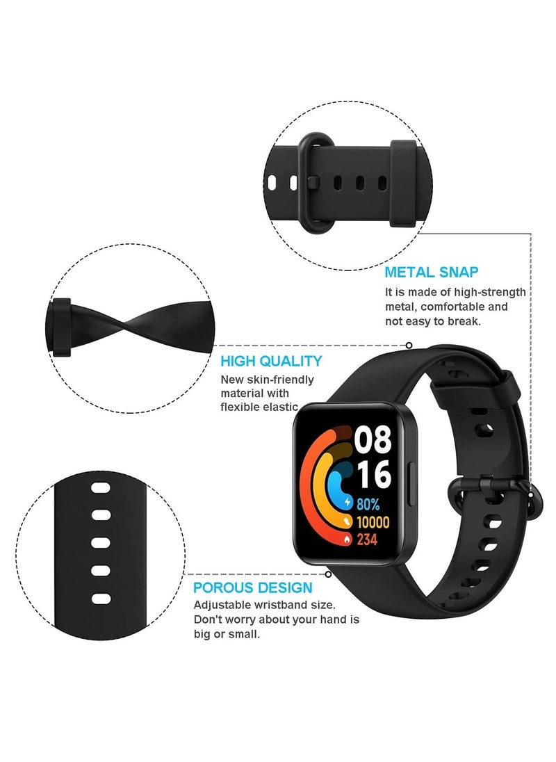 6 Pieces Straps Compatible With Xiaomi Redmi Watch Lite 2, Colorful Silicone Strap Replacement For Xiaomi Mi Watch Lite 2 And Redmi Watch Lite 2 - Image 4