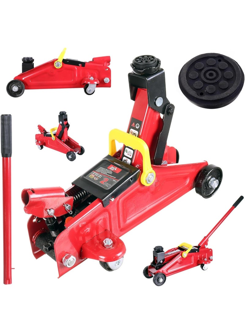 رافعة سيارة هيدروليكية – قدرة 2 طن مع ارتفاع قابل للتعديل 140-285 مم للسيارات والسارات الرياضية - Image 1