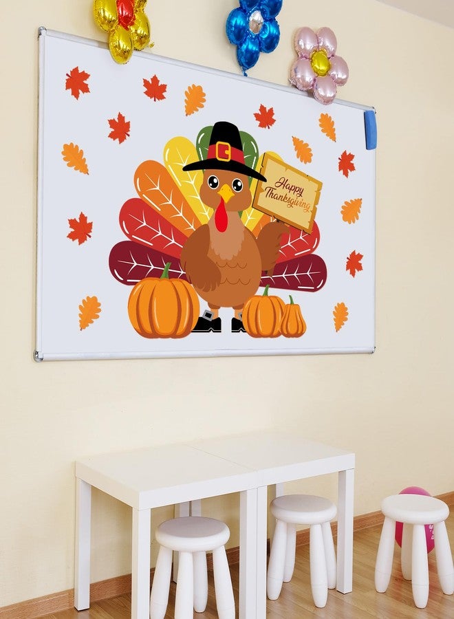 Hedeey Turkey Bulletin Board Decoration Set Thanksgiving Turkey Crafts Kits DIY Printed Paper Turkey Cutouts Thanksgiving Decor for Home Party Decoration School Activities 30 Inch Tall - 34Pieces - Image 4