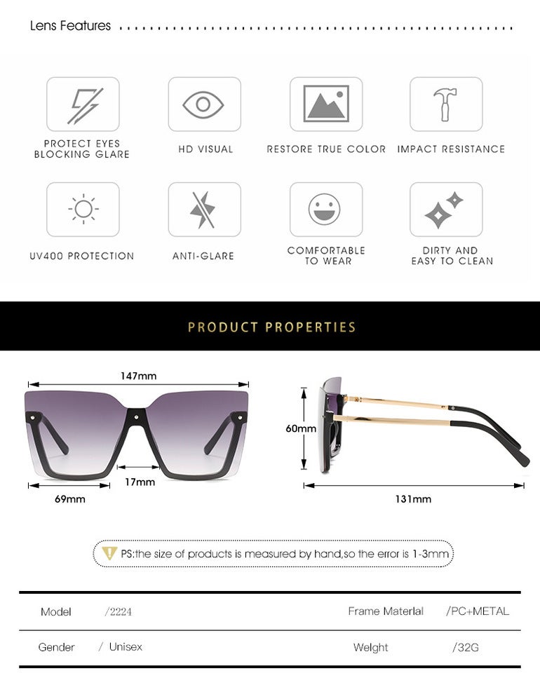 Sunglasses UV Protection Fashion 2224 - Image 4