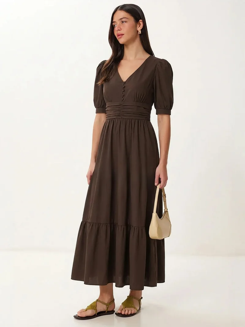 السعادة في إسطنبول ISTANBUL Women's Cotton-blend Poplin Maxi Dress