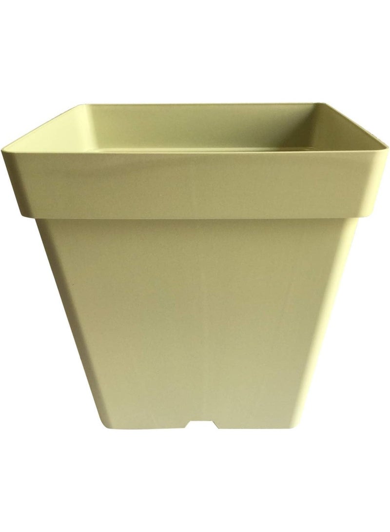 أيدل وعاء زراعة مربع كلاسيكي غير لامع 28 سم - متاح بألوان متعددة - للاستخدام الداخلي والخارجي - صندوق زراعة بلاستيكي متين للاستخدام في المنزل والحديقة والمكتب والشرفة - صنع في إيطاليا - بواسطة إيديل - Image 1