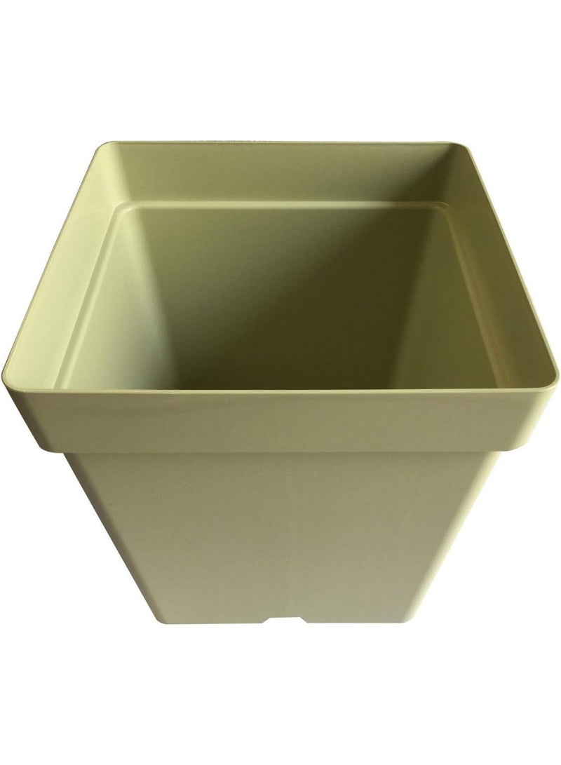 أيدل وعاء زراعة مربع كلاسيكي غير لامع 28 سم - متاح بألوان متعددة - للاستخدام الداخلي والخارجي - صندوق زراعة بلاستيكي متين للاستخدام في المنزل والحديقة والمكتب والشرفة - صنع في إيطاليا - بواسطة إيديل - Image 4