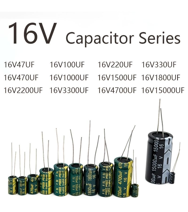 16V 470uF 8X12MM High Frequency Electrolytic Capacitor 20 Pieces Through Hole - Image 1