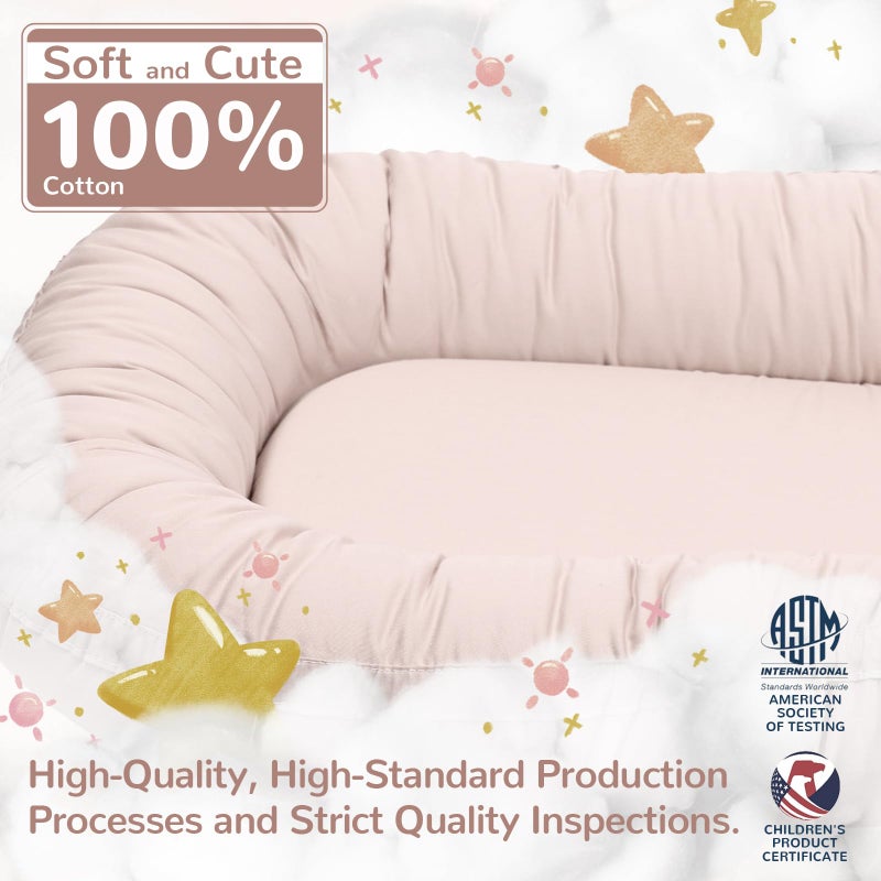 EAQ Baby Lounger, Infant Lounger for Newborn,Portable Baby Nest Cover Breathable & Soft, Newborn Essentials - Image 3