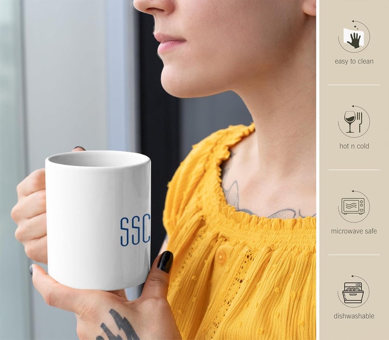 SMIZE Napoli Printed Ceramic Coffee Mug 350 ML White Microwave Dishwasher Safe Perfect for Football Fans Gift for Football Fan - Image 4