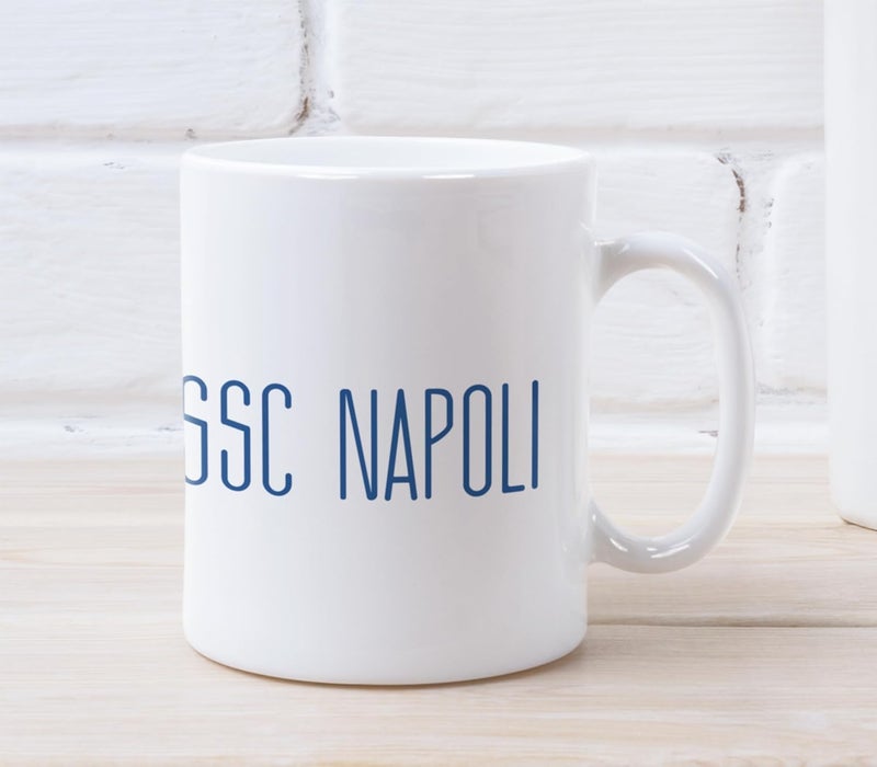 SMIZE Napoli Printed Ceramic Coffee Mug 350 ML White Microwave Dishwasher Safe Perfect for Football Fans Gift for Football Fan - Image 2