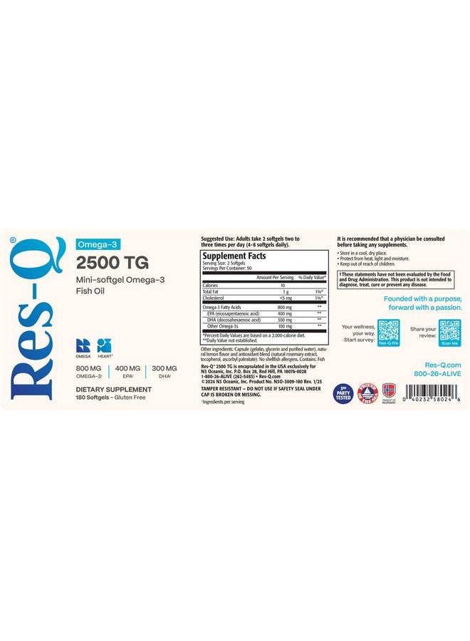 Res-Q 2500 TG Omega-3 Fish Oil Mini Gel Capsules - Image 2