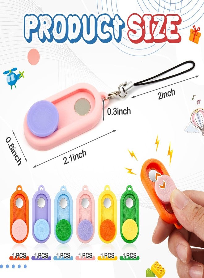 WinnerWhy 6 Pcs Sensory Fidget Magnet Stress Relief Fidget Adults 3D Printed Magnetic Haptic Sensory Slider for Anxiety ADHD Autistic for Prize Travel Gift - Image 2