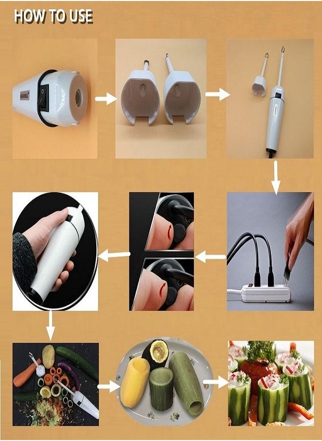 Variable speed electric power electric vegetable corer zucchini cucumber eggplant potato turnip carrot drill easy veggie corer