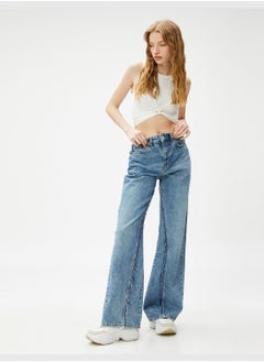 KOTON Crew Neck Ribbed Knotted Crop Tanktop  - Image 2
