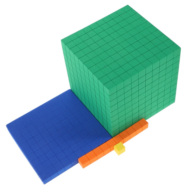 1 Set Base Ten Blocks For Math Counting Cubes Math Manipulatives For Kids Early Childhood Development Toys Math Learning Supplies - Image 1