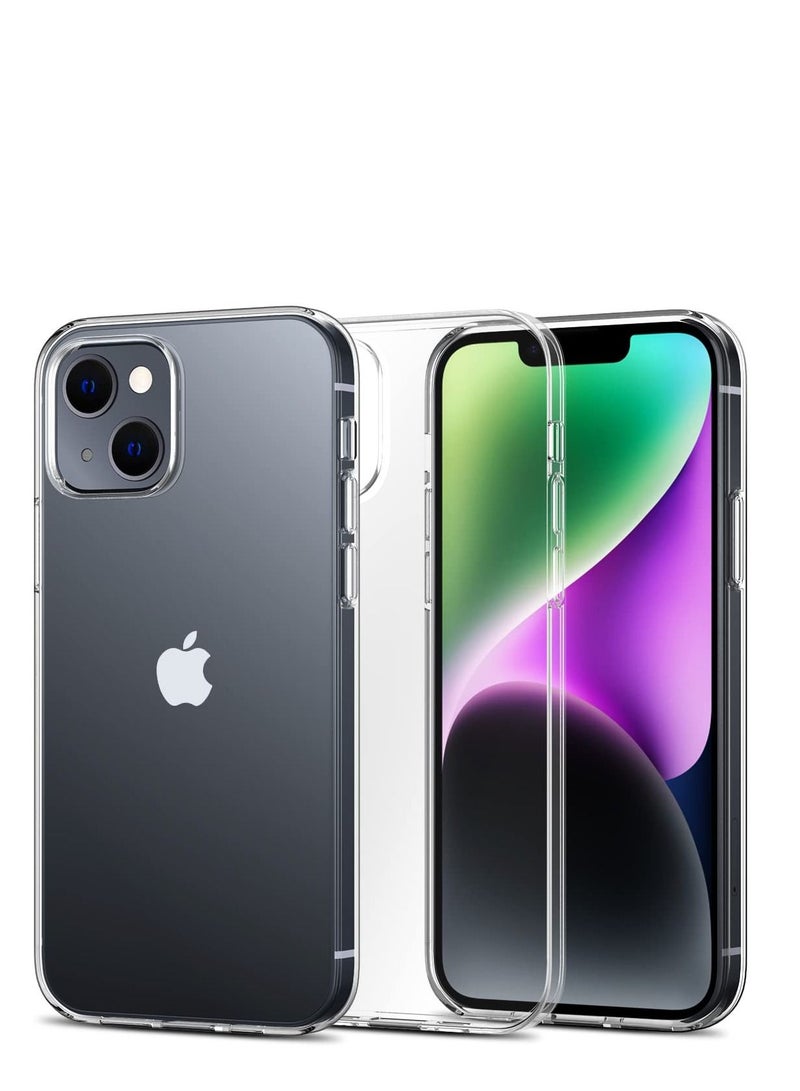 حومة جراب iPhone 14 مقاس 6.1 بوصة مضاد للاصفرار ناعم من الخلف حماية رفيعة جدًا ومضادة للسقوط ومضادة للصدمات متوافقة مع غطاء iPhone 14 - Image 1