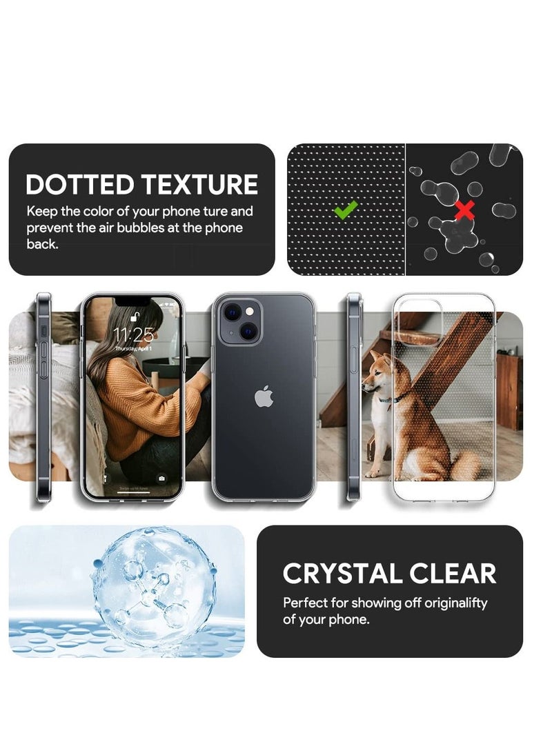 حومة جراب iPhone 14 مقاس 6.1 بوصة مضاد للاصفرار ناعم من الخلف حماية رفيعة جدًا ومضادة للسقوط ومضادة للصدمات متوافقة مع غطاء iPhone 14 - Image 5