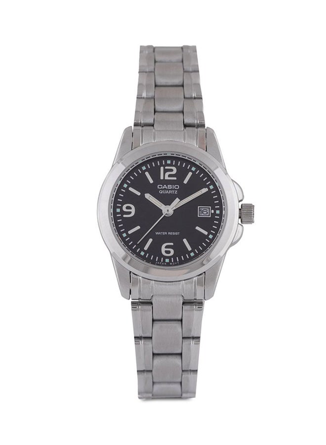 كاسيو ساعة يد بعقارب وسوار من الإستانلس ستيل طراز LTP-1215A-1ADF( مقاس 28 مم - لون فضي نساء - Image 1