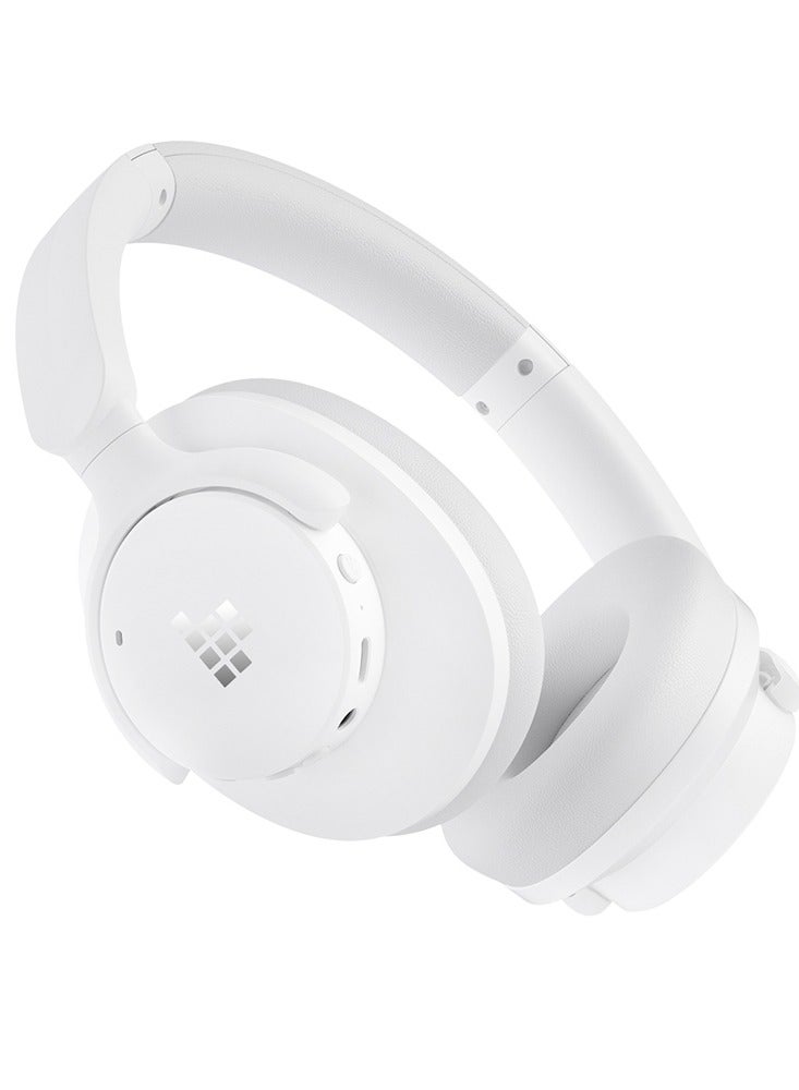 Tronsmart Sounfii Q20 Active Noise Cancelling Headphones, Wireless Over Ear Bluetooth Headphones, 60H Playtime, Rich-Detailed Sound, Customize EQ, Comfort Fit Ear Cups, for Travel, Home Office(White) - Image 2